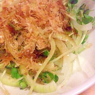 玉ねぎとカイワレ大根の健康サラダ